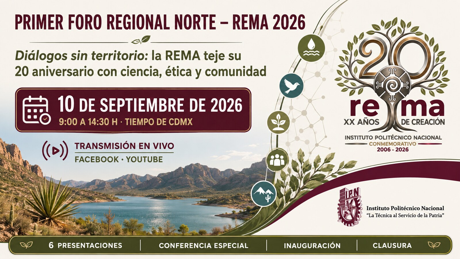 Flyer del Primer Foro Regional Norte REMA 2026